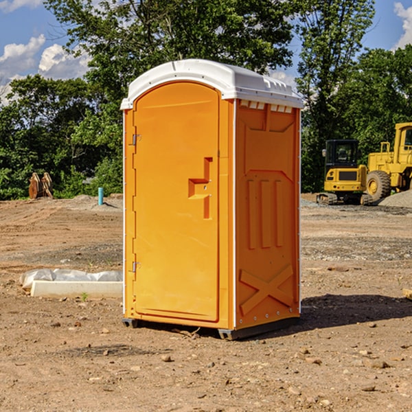 can i customize the exterior of the porta potties with my event logo or branding in Steuben County